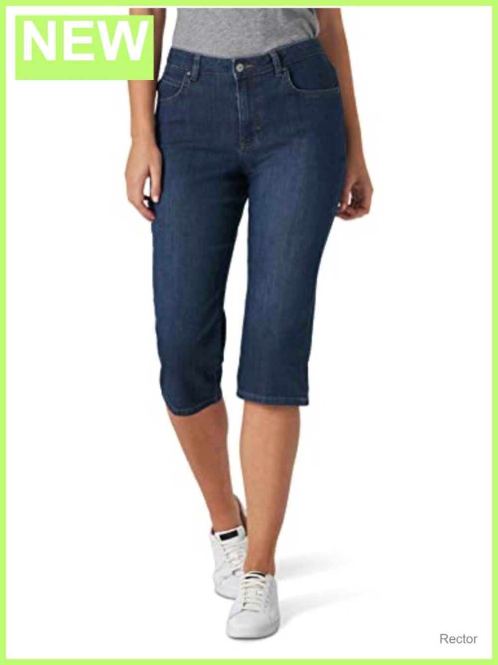Lee Relaxed Fit Capri Jeans Mid Rise Cropped 5-Pocket Casual Summer